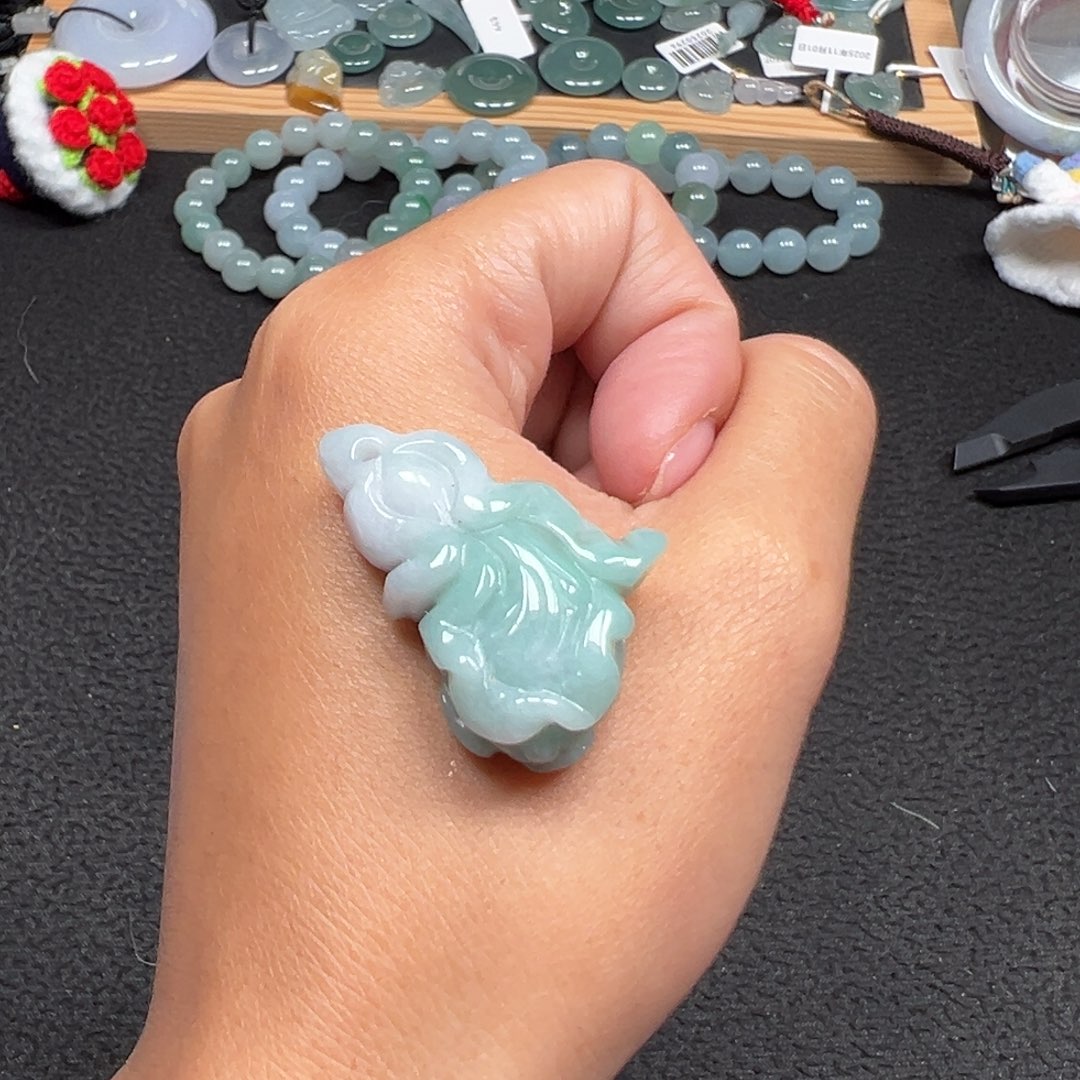 翡翠未镶嵌颈饰天然A货缅甸翡翠