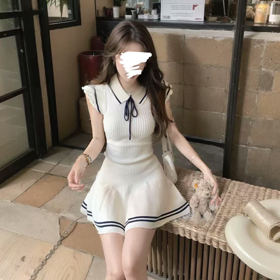 [胖鹅张]小香收腰软糯针织连衣裙#0211[实物以直播间展示为准]