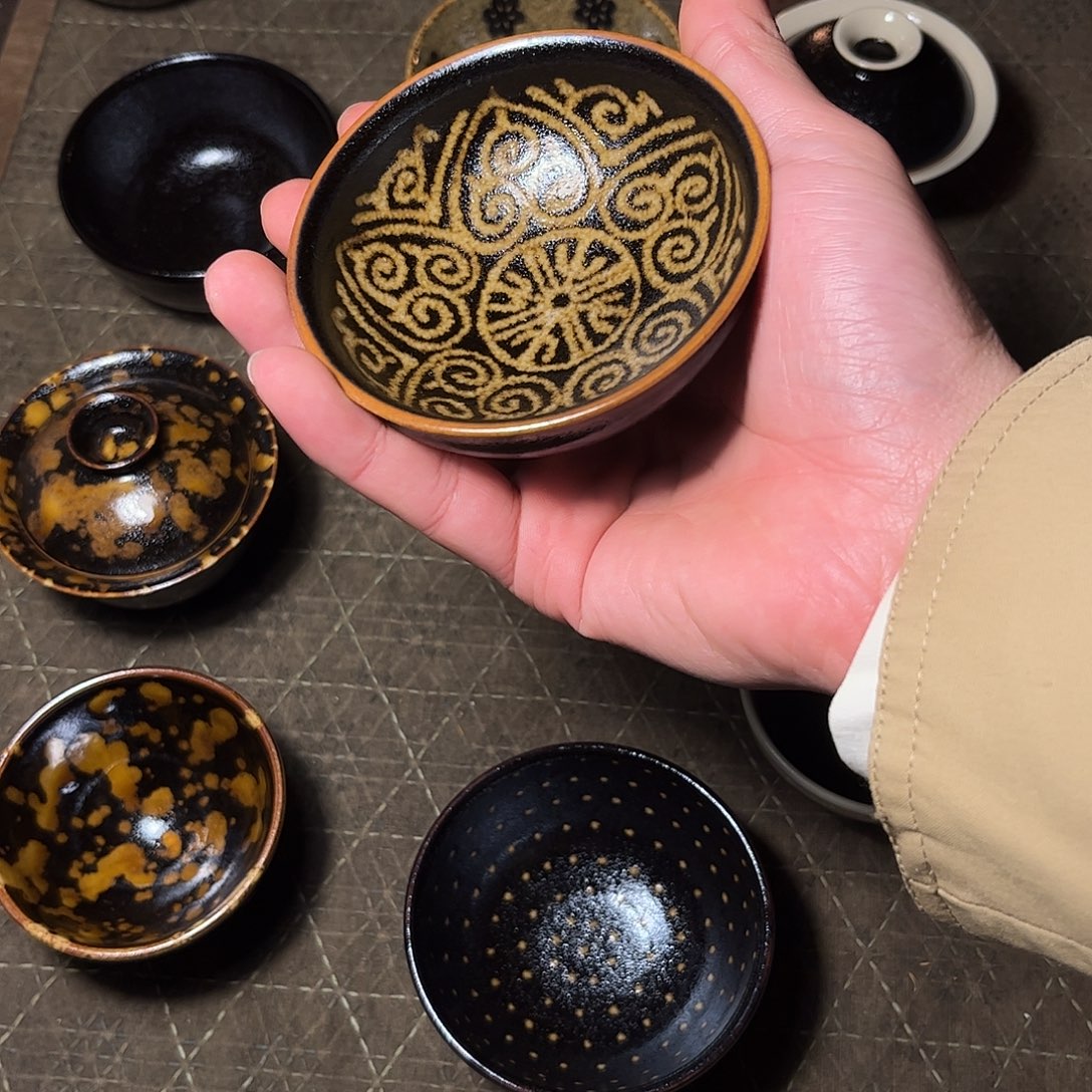 海***6茶盏吉州窑手工杯