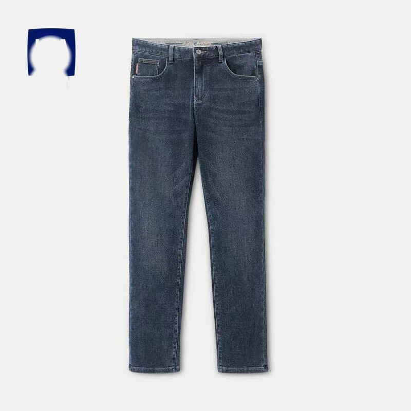 【尾货】H家品牌自由弹系列水洗牛仔裤弹力百搭直筒秋季