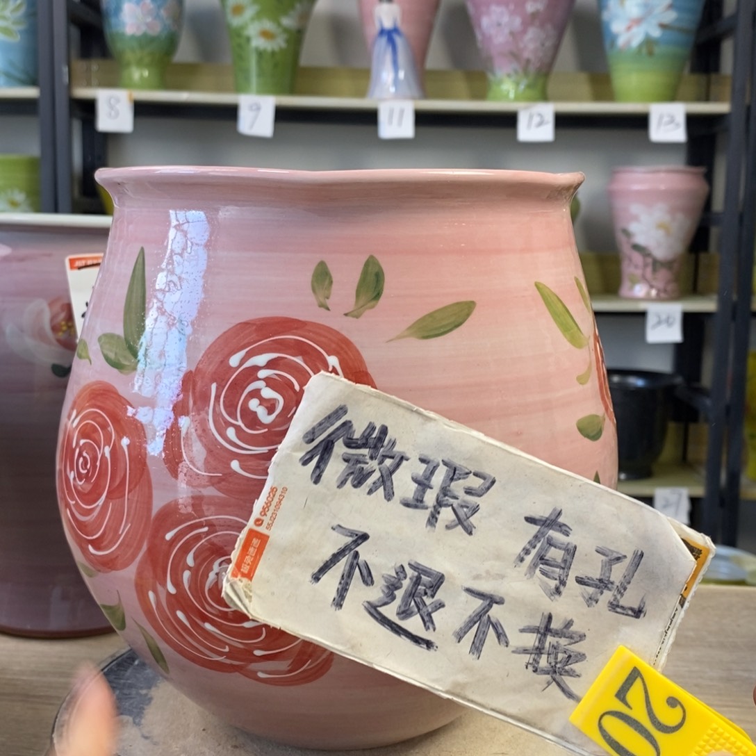 景德镇手工手绘陶瓷花盆