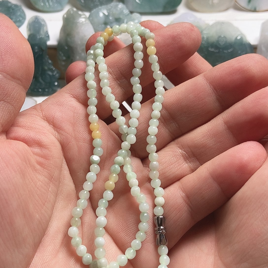 翡翠未镶嵌颈饰翡翠珠链