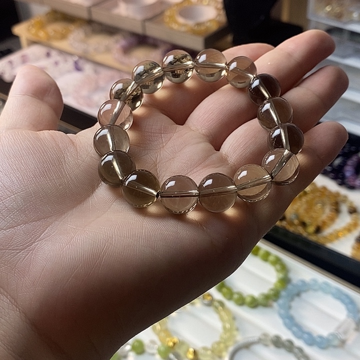 水晶手链未镶嵌茶晶