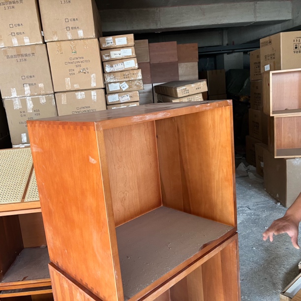 格子柜一个黄杨中古色58×40×50瑕疵无售后木工0093