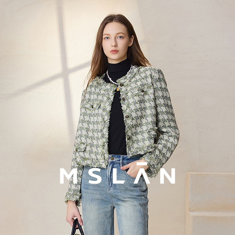 MSLAN【商场同款】新款粗花呢外套MFCM2602
