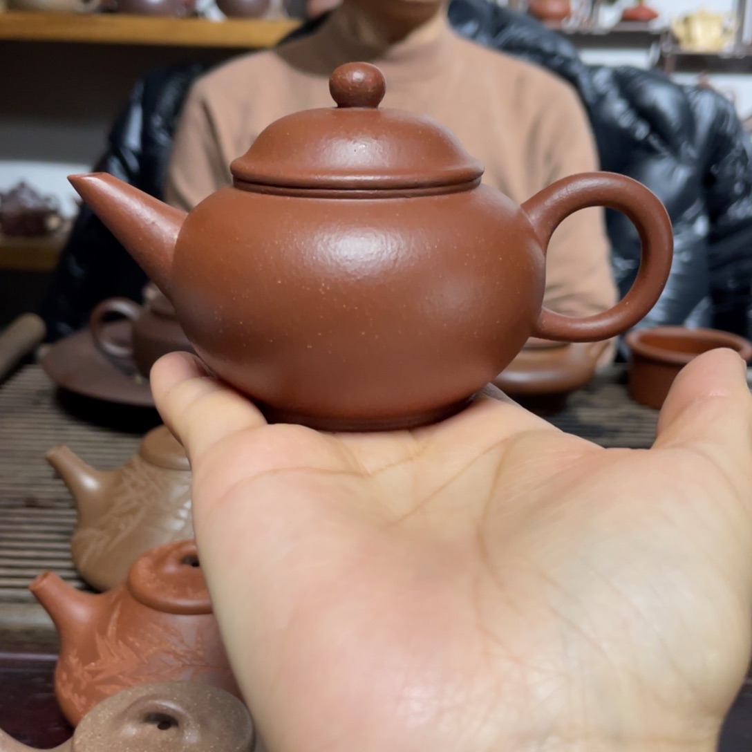 紫砂茶壶红降坡水平130CC