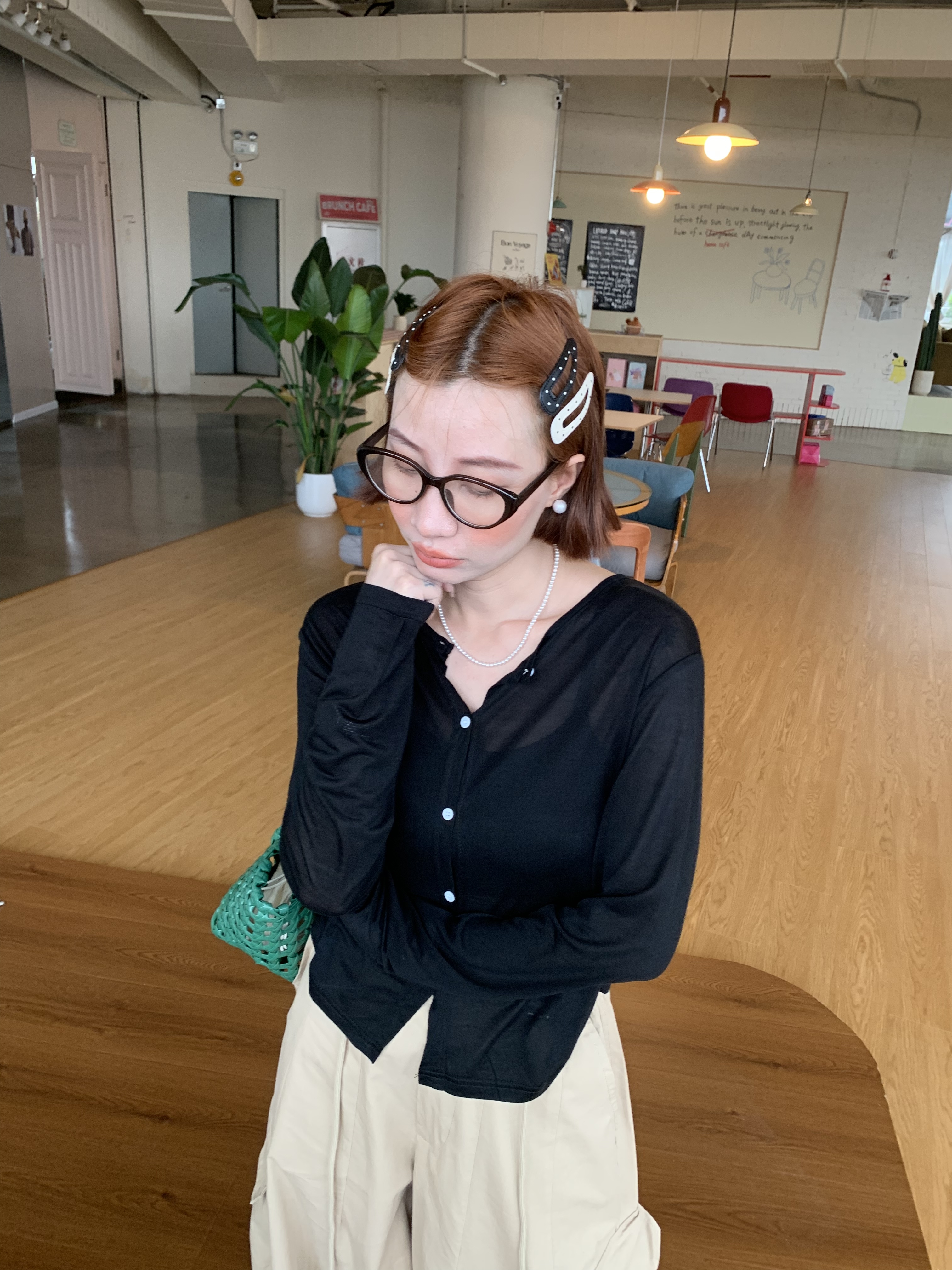 防晒上衣法式奶系修身温柔针织开衫薄短款小众不撞款#6090