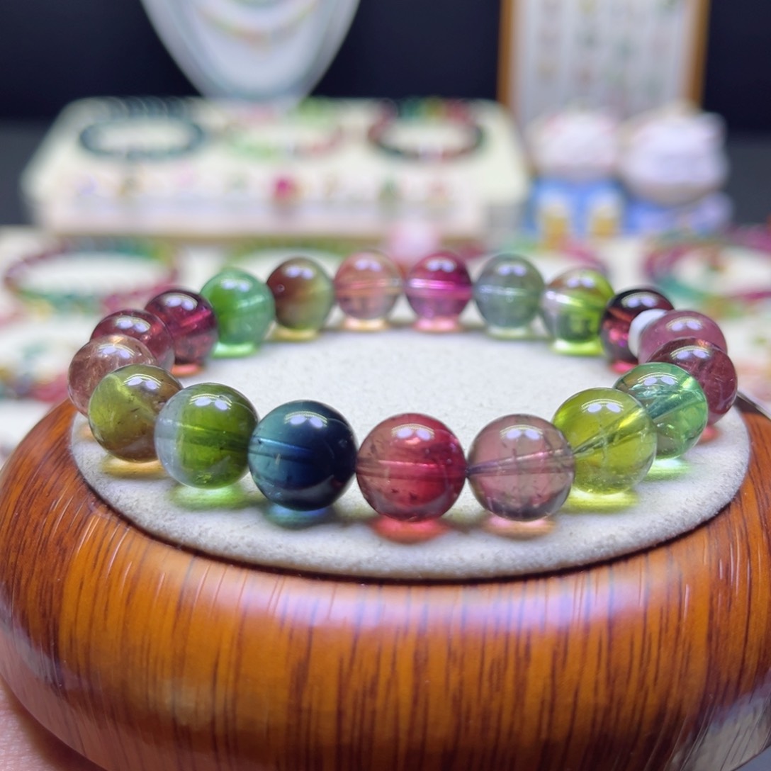 碧玺手链未镶嵌传承西瓜