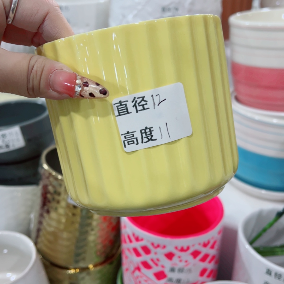 有孔，陶瓷花盆满10米包邮发货