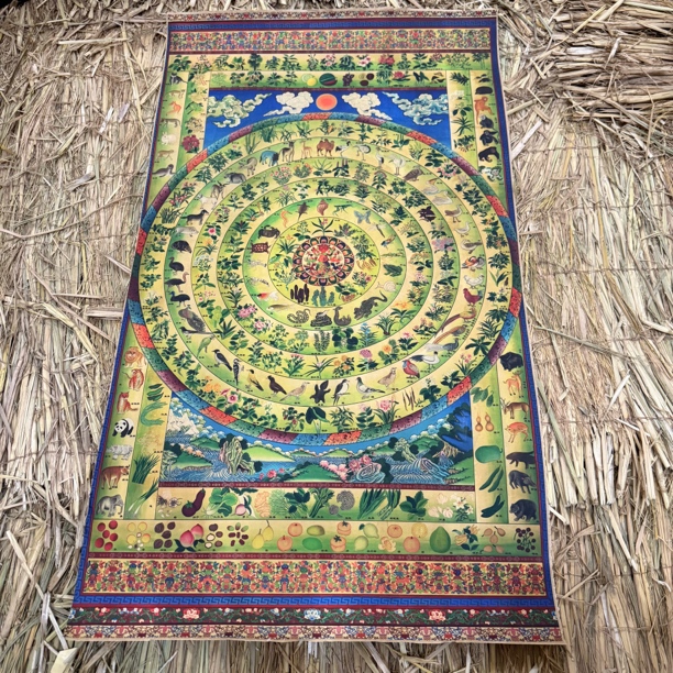 高端精品万物图绘画类唐卡AA34