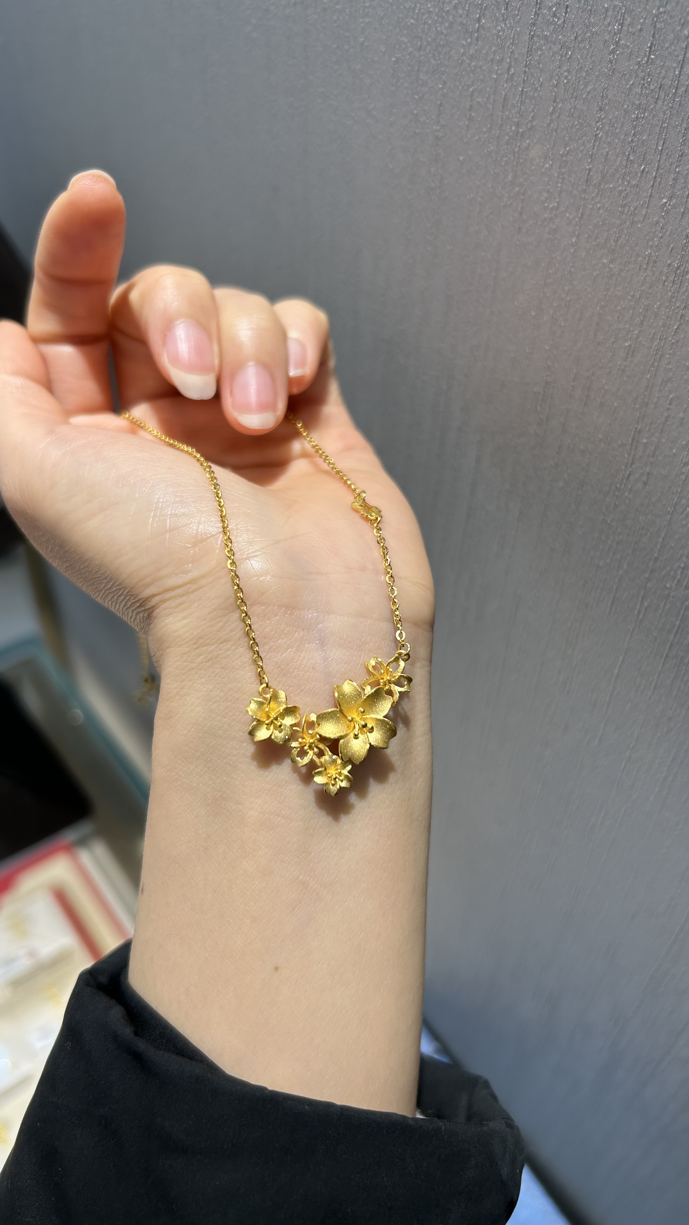 足金999繁花项链8.32克