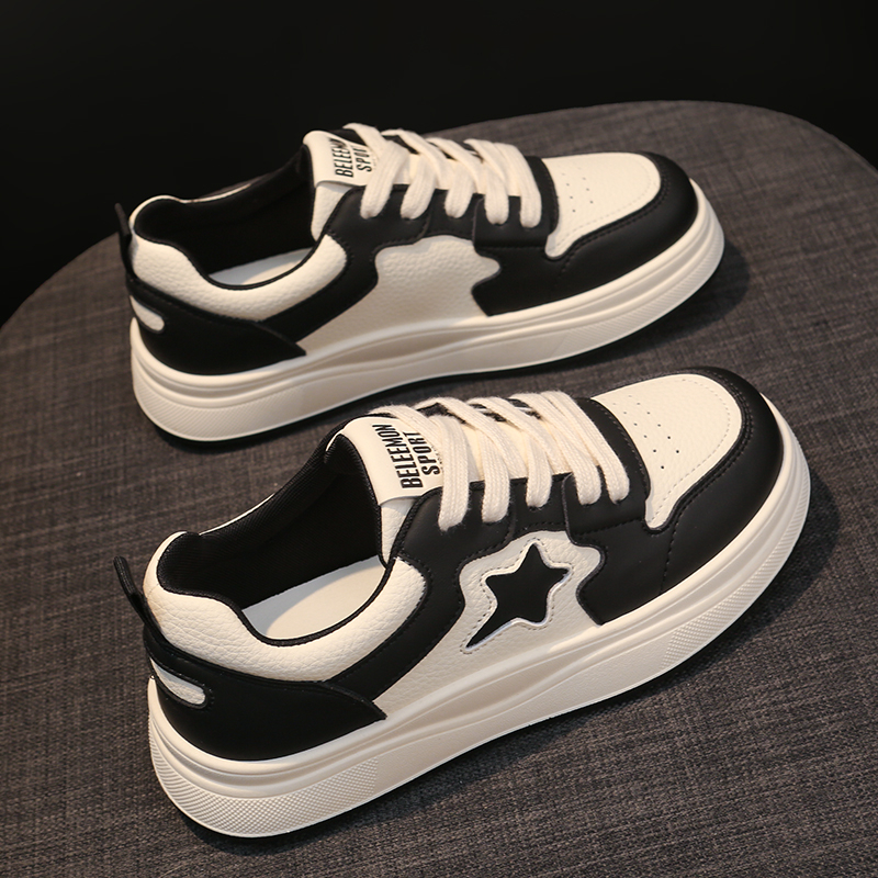 3.5cm星星小白鞋女2025新爆款韩版ins潮牌百搭明星同款加绒板鞋子