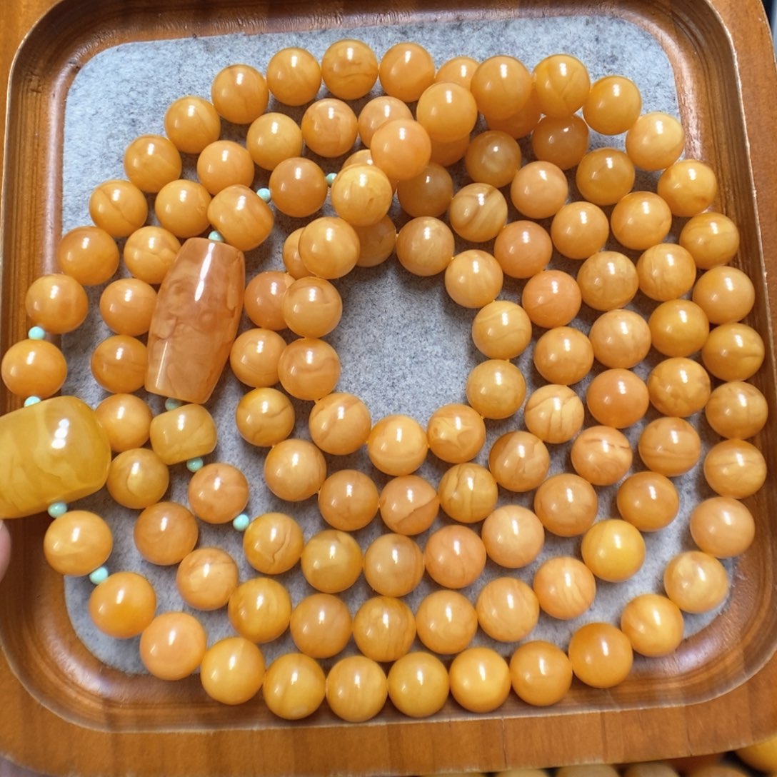 蜜蜡手串未镶嵌蜜蜡108
