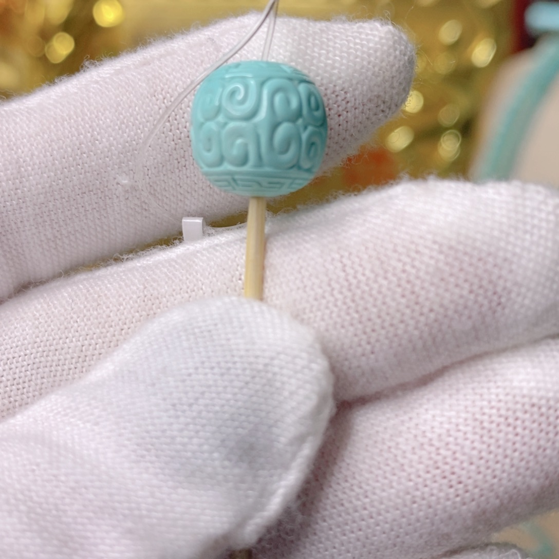 绿松石珠子未镶嵌