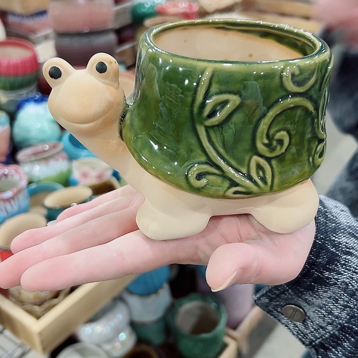 有孔.凑满10元发货多肉陶瓷花盆！