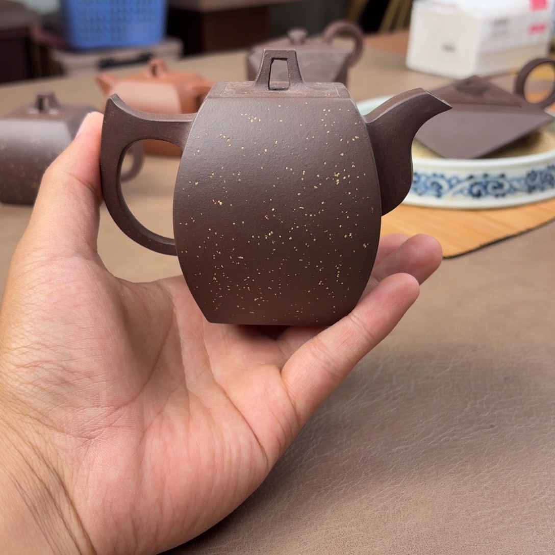 全手工高款容四方170c紫泥铺沙