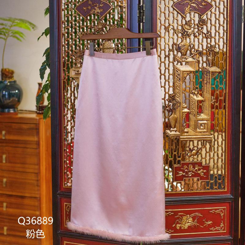 【锦·系】丝毛缎新中式桑蚕丝半裙Q-36889-S3149961
