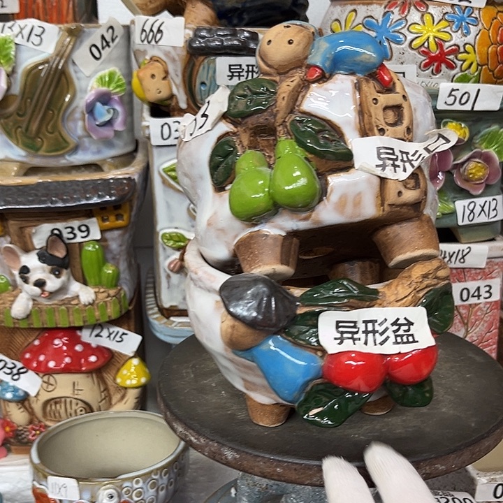 粗陶材质多肉花盆