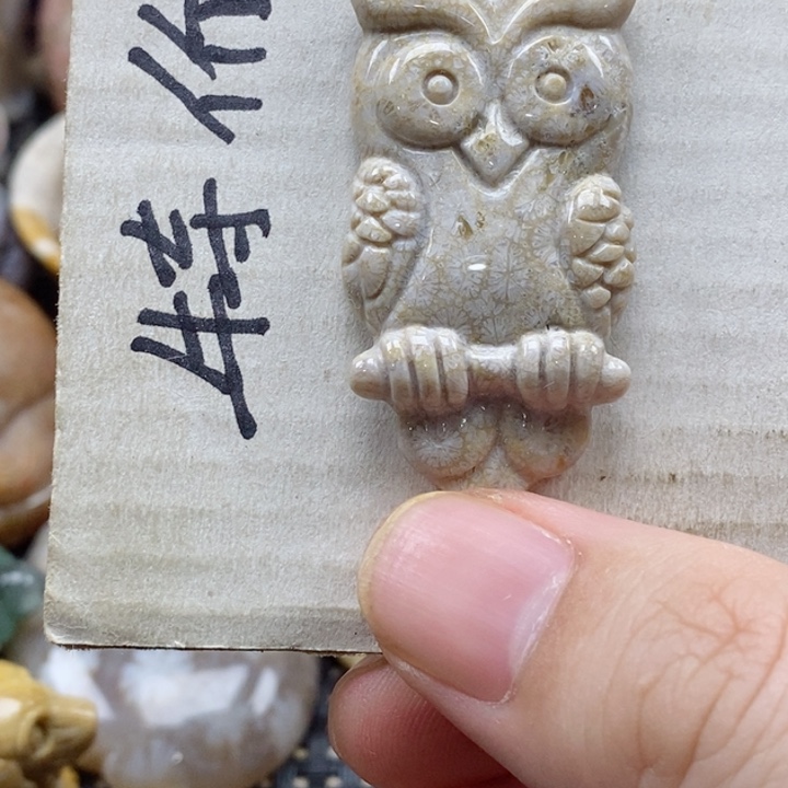 硅化珊瑚（珊瑚玉）颈饰未镶嵌
