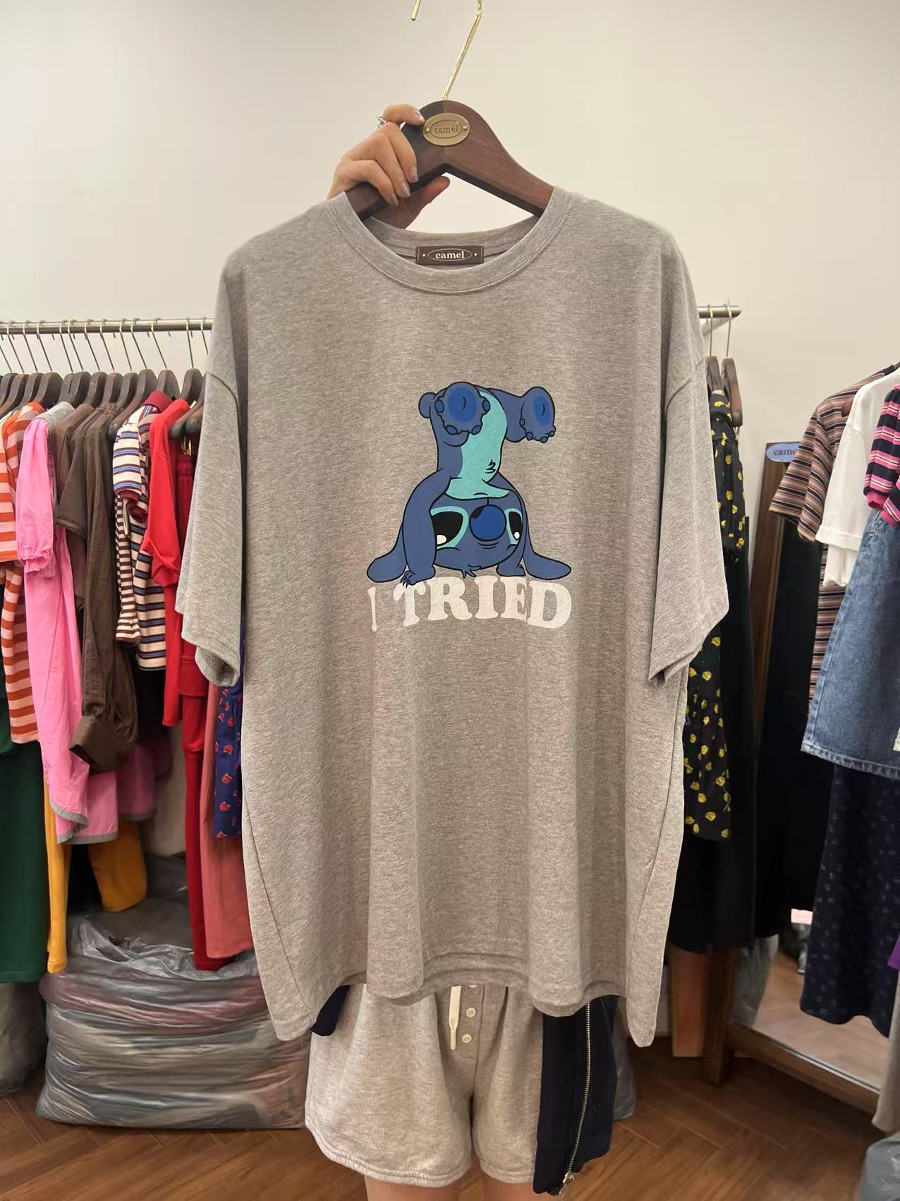 韩国东大门正品女装时尚卡通印花T恤051210（NO退NO换）