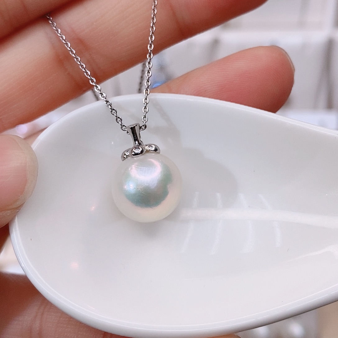 颈饰银S925镶嵌淡水珍珠