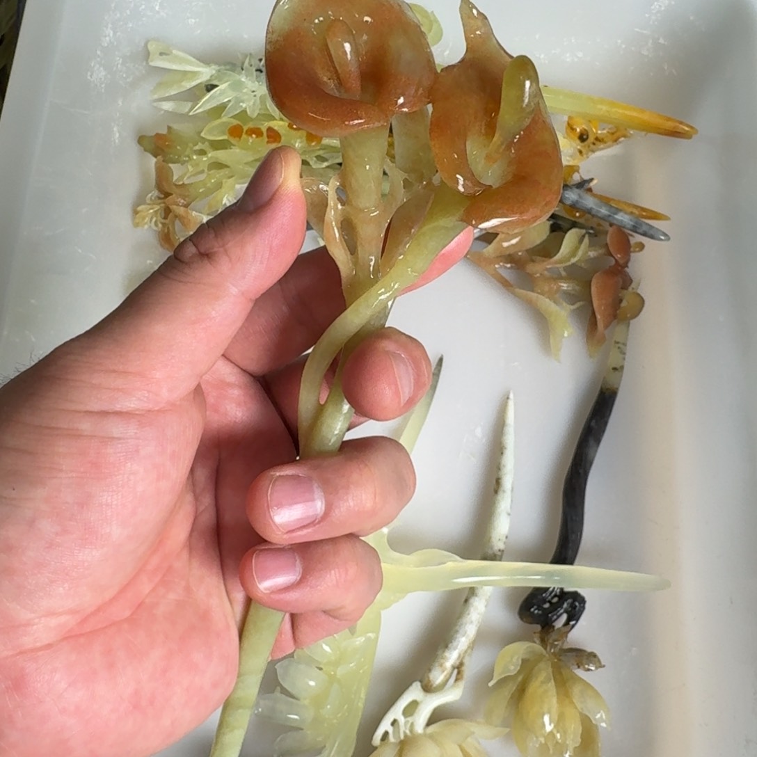 岫玉发簪未镶嵌明君玉簪贼拉好看