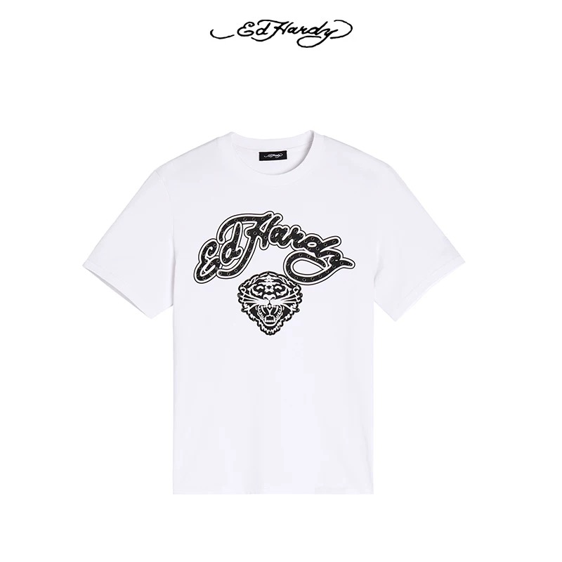 EdHardy埃德哈迪夏季新款美式复古高街休闲轻奢痞帅男装E1QBM025
