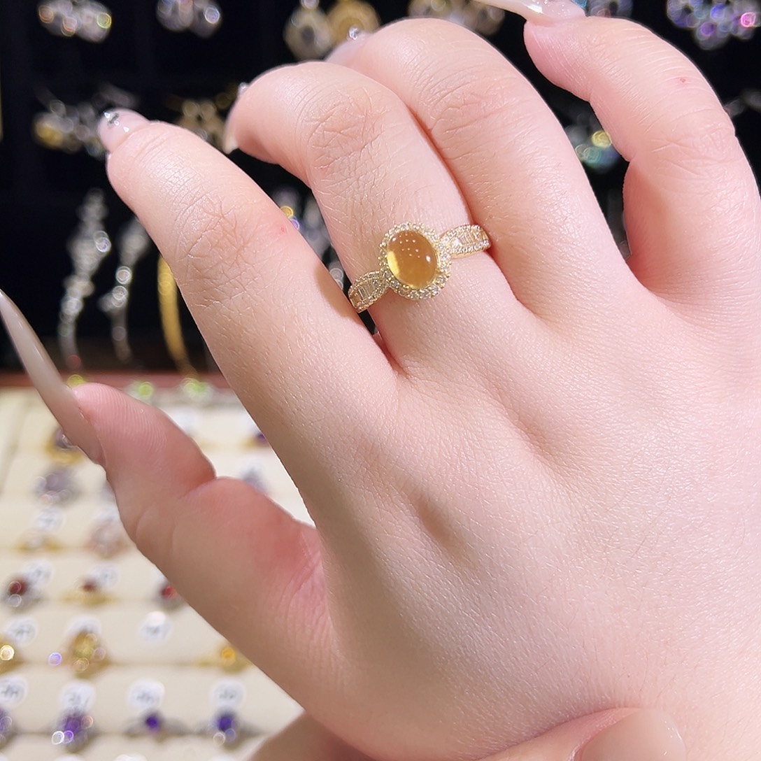 性***鼠银S925镶嵌水晶戒指