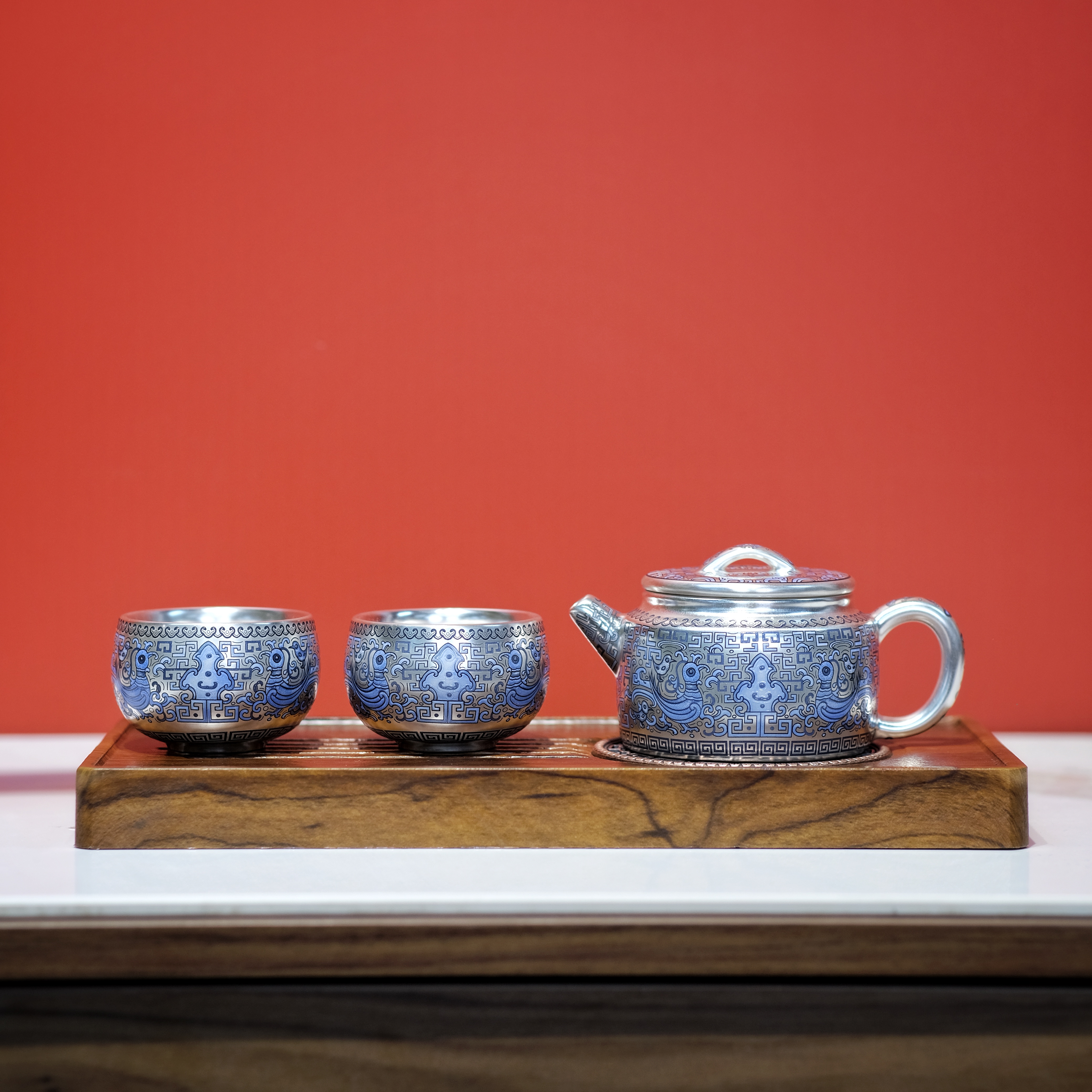 玄鸟提梁两杯+茶盘 ZHZ123