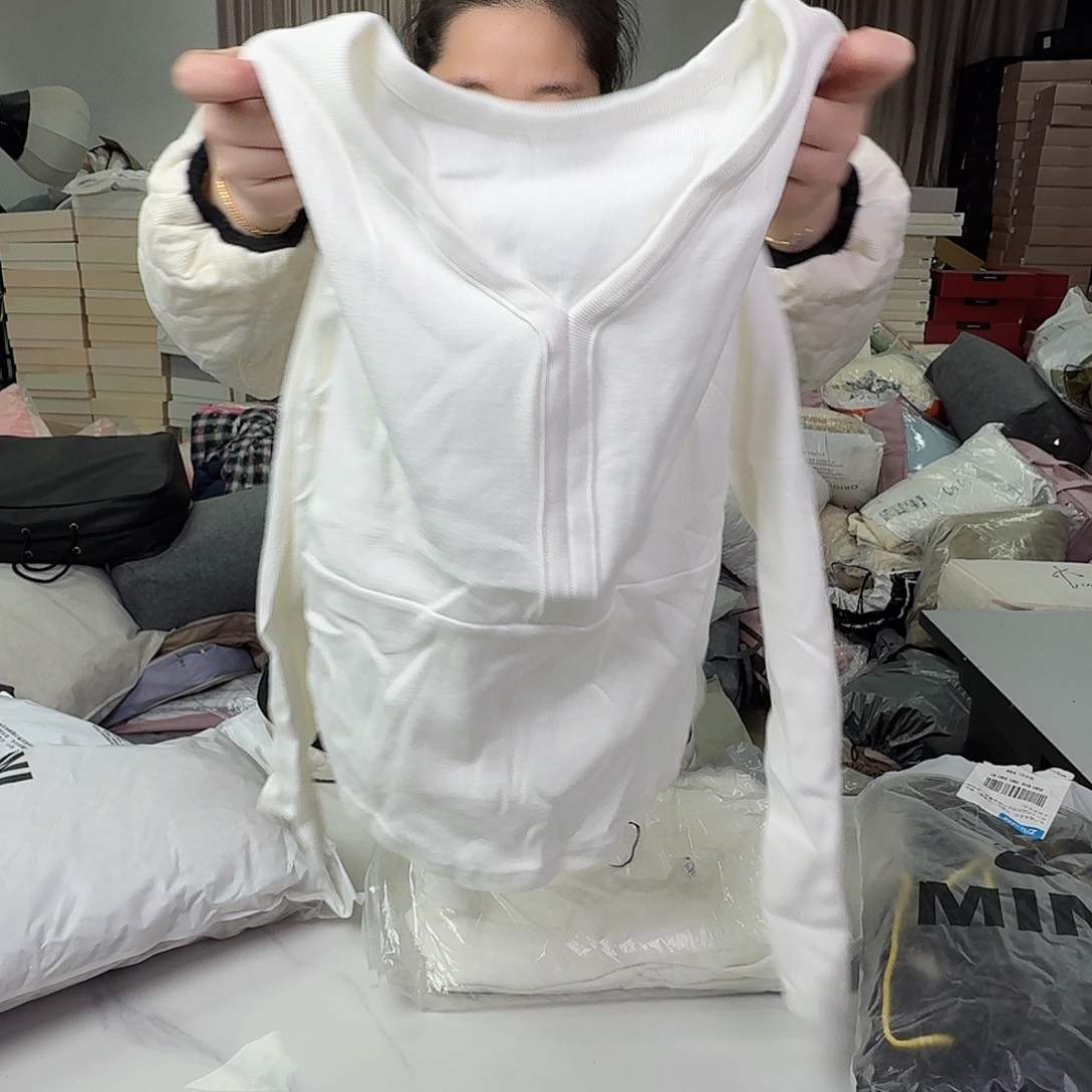 棉白色打底衣均码591