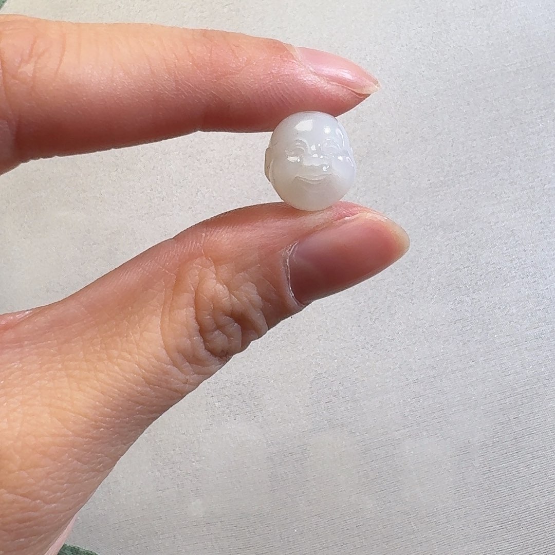 和田玉颈饰未镶嵌米达11.8mm单珠