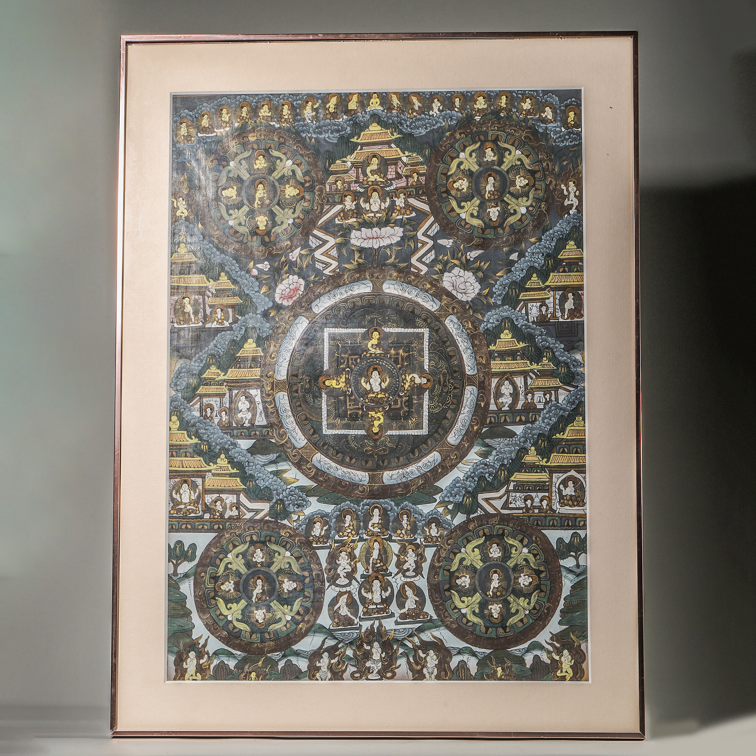 z306/清代 矿物彩绘坛城唐卡【华豫之门甄选】