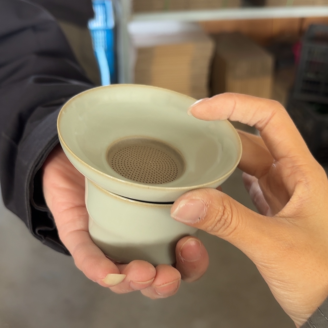 龙泉云间青瓷小米茶器