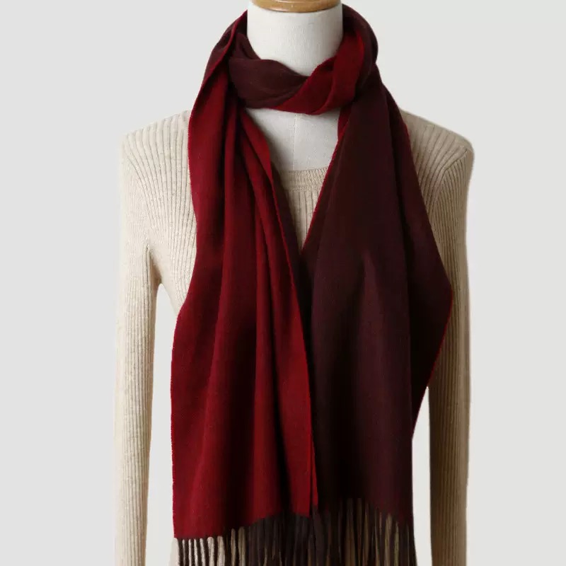 百搭极简风保暖时尚女士围巾流苏女纯色秋冬季