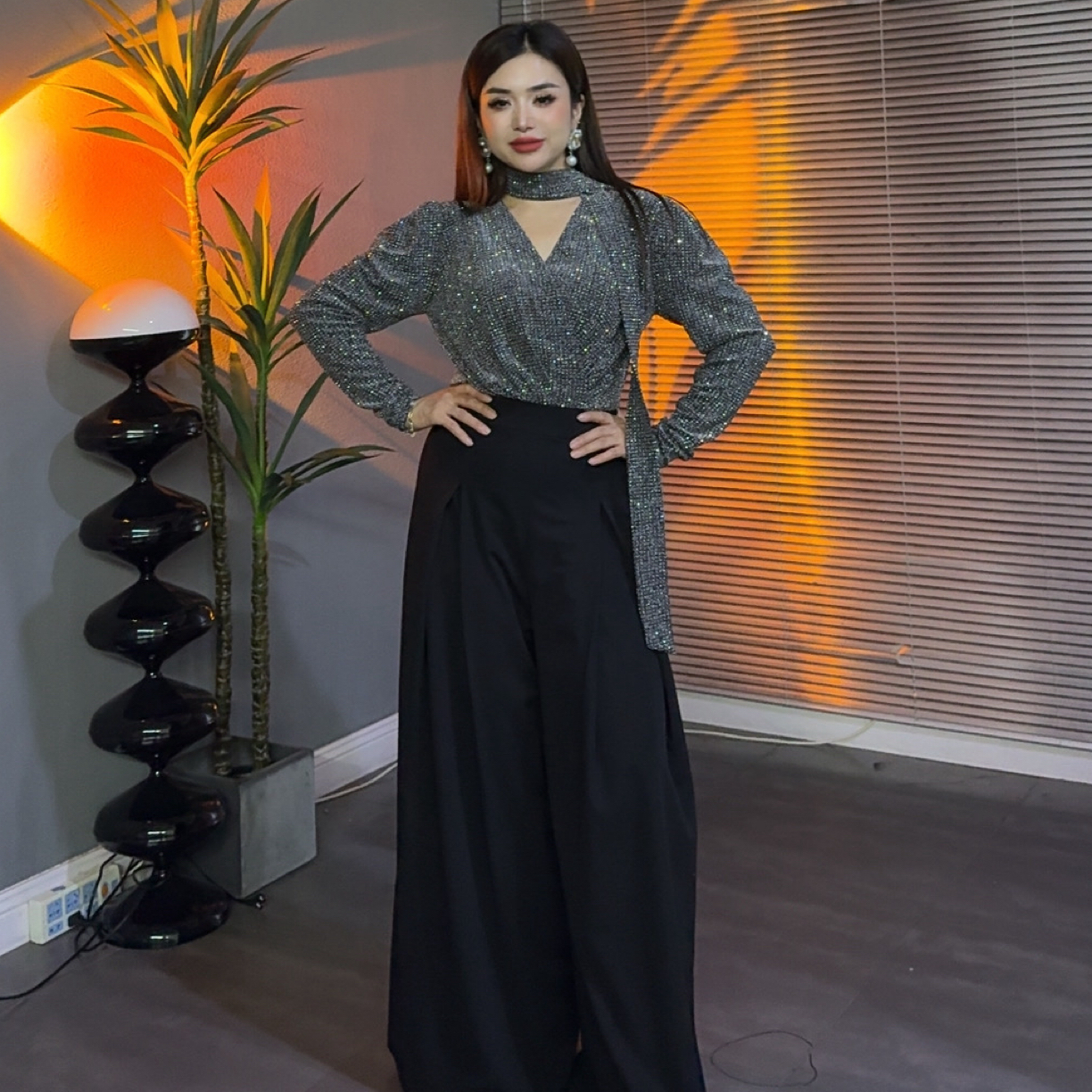 亮闪闪的气质连体裤