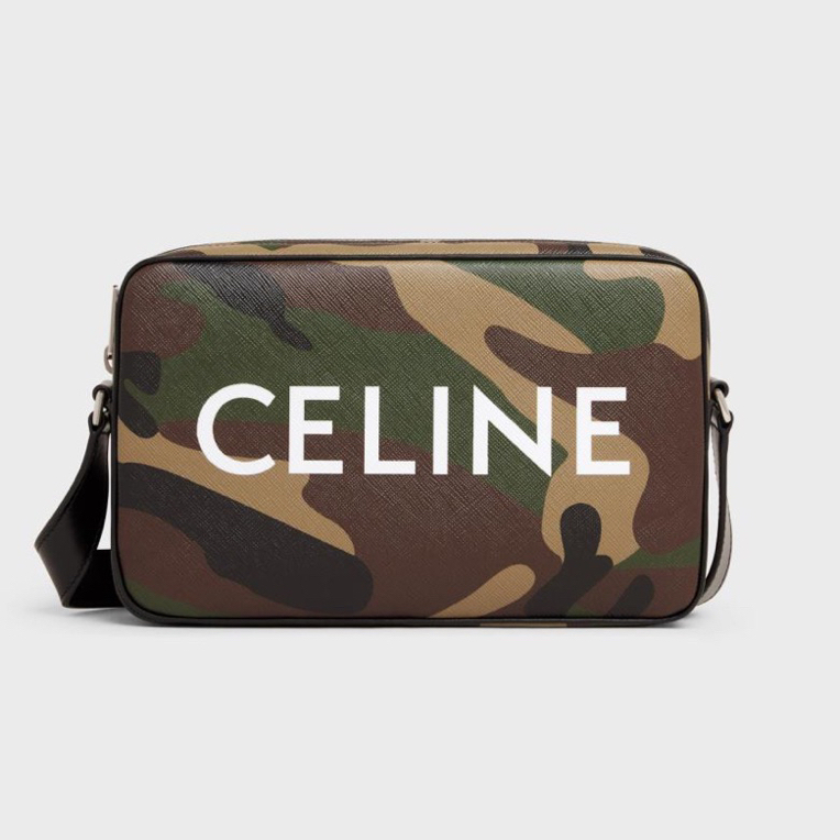99新 Celine/思琳 98新9960迷彩色男士单肩斜挎相机包