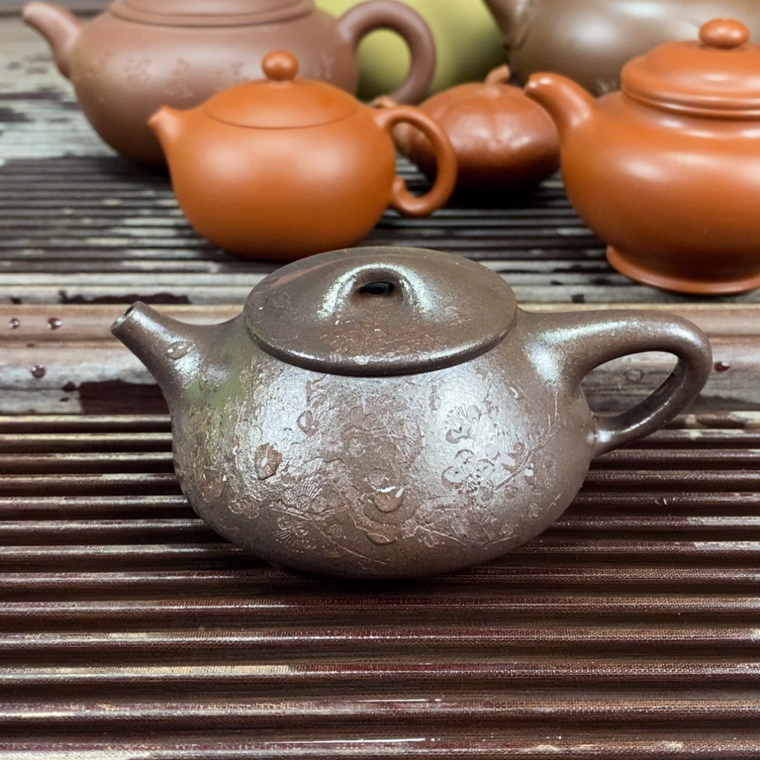 紫砂茶壶宜兴原矿紫砂壶石瓢150c