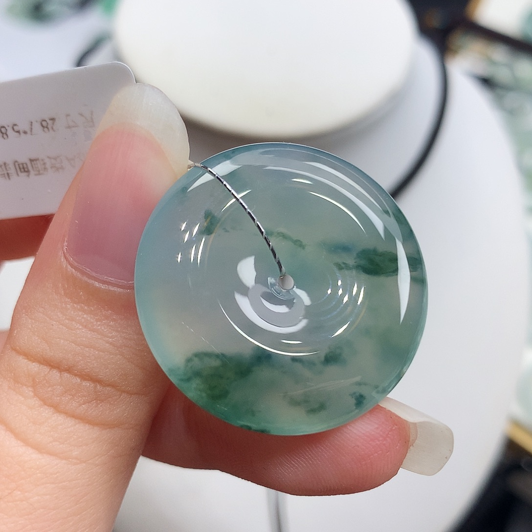 翡翠未镶嵌胸饰翡翠122，28.7/5.8