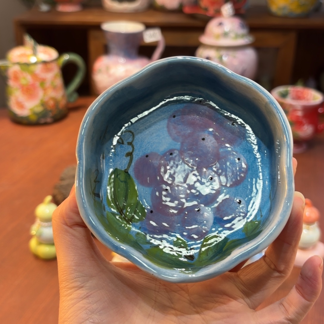 摆件景德镇手绘高温釉下彩陶瓷茶具