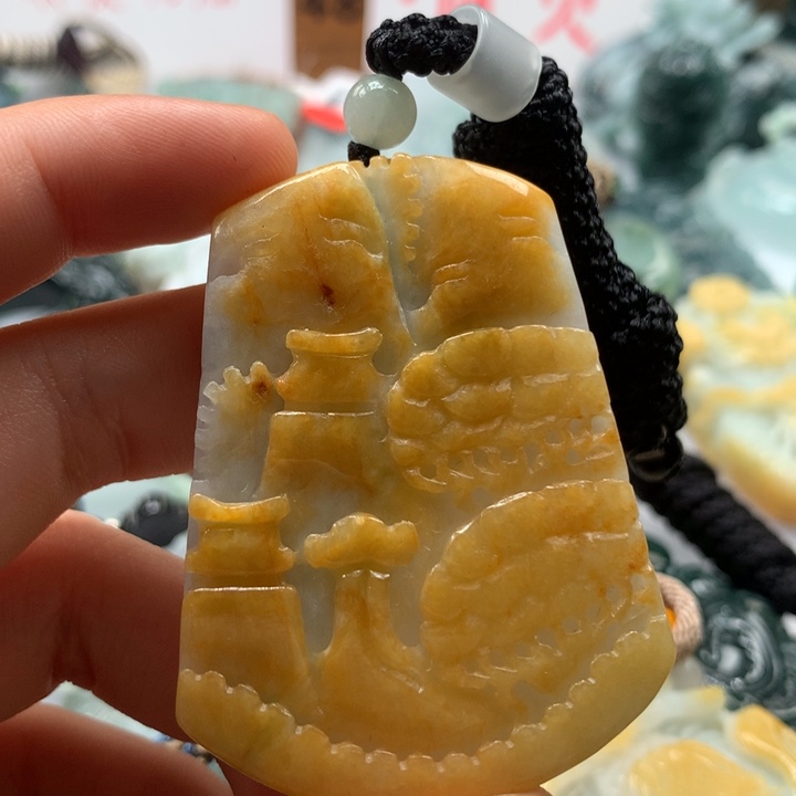 翡翠颈饰未镶嵌保真天然A货翡翠