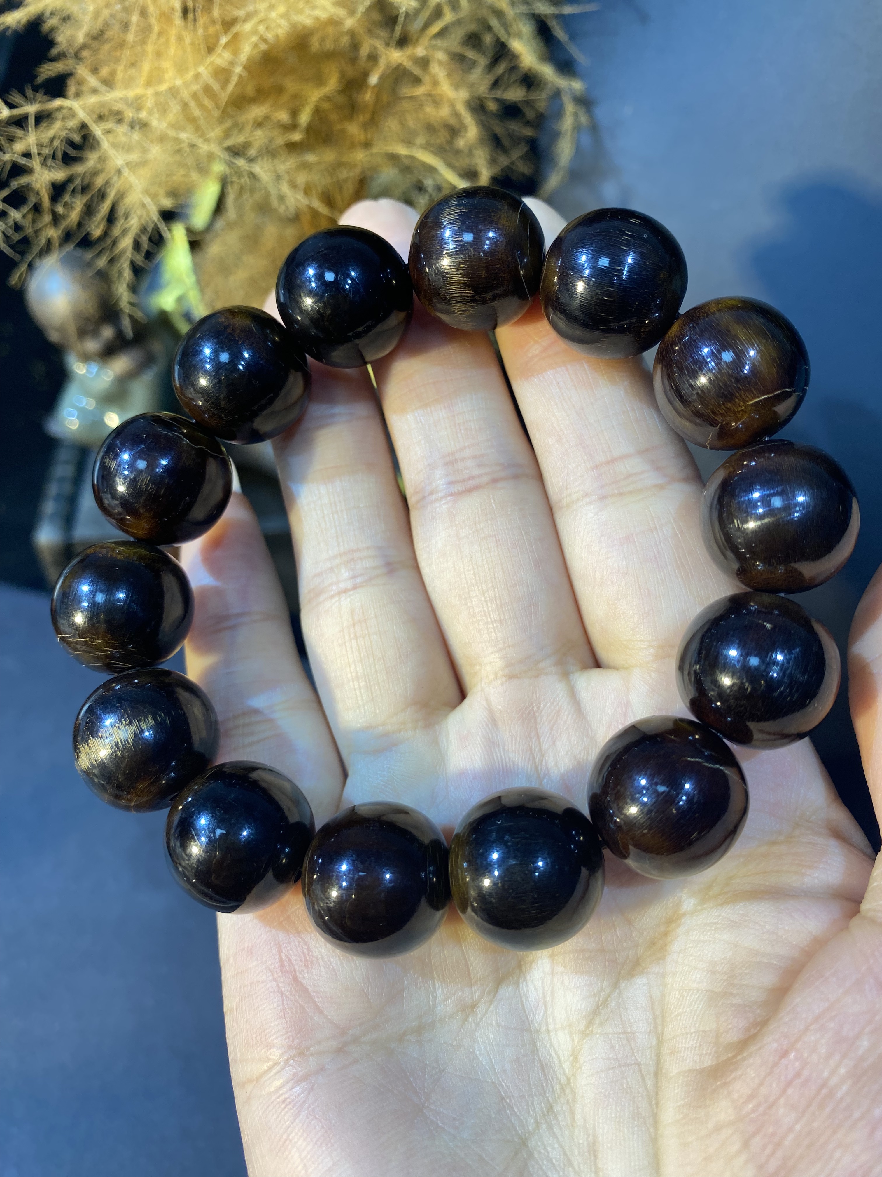 非金属珐琅手链 J5865  精美黑色手链百搭