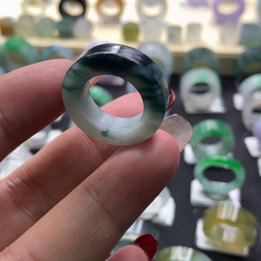 定制翡翠未镶嵌翡翠戒指9-12