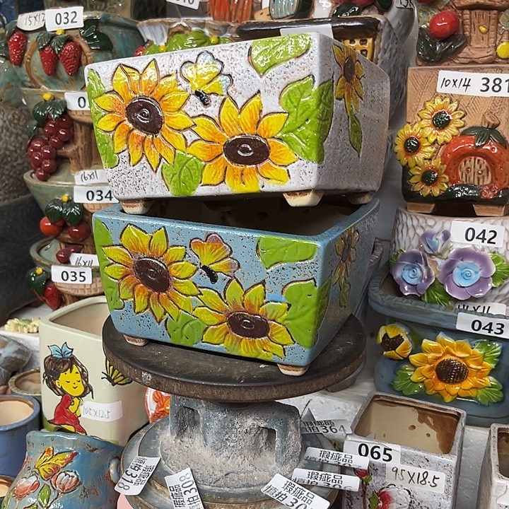 粗陶材质多肉花盆