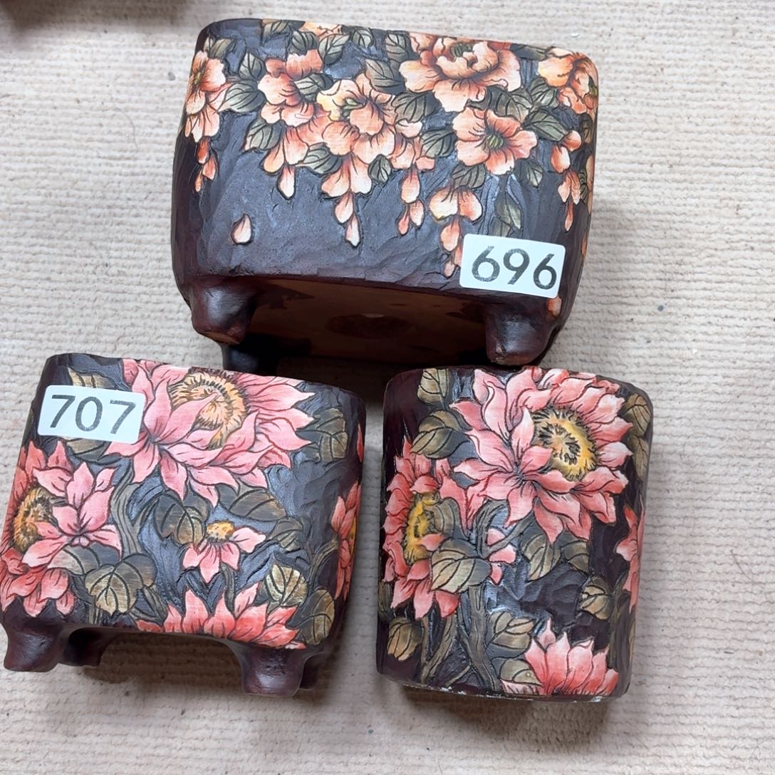 三****紫砂花盆陶瓷多肉花盆精品