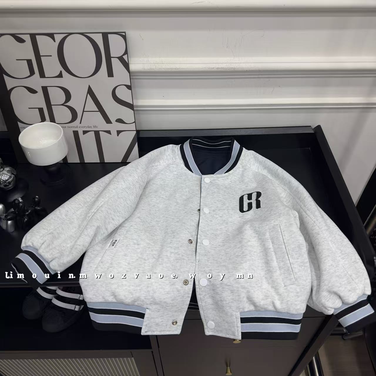 新款秋季双面穿外套男女童时尚棒球服百搭休闲外套潮
