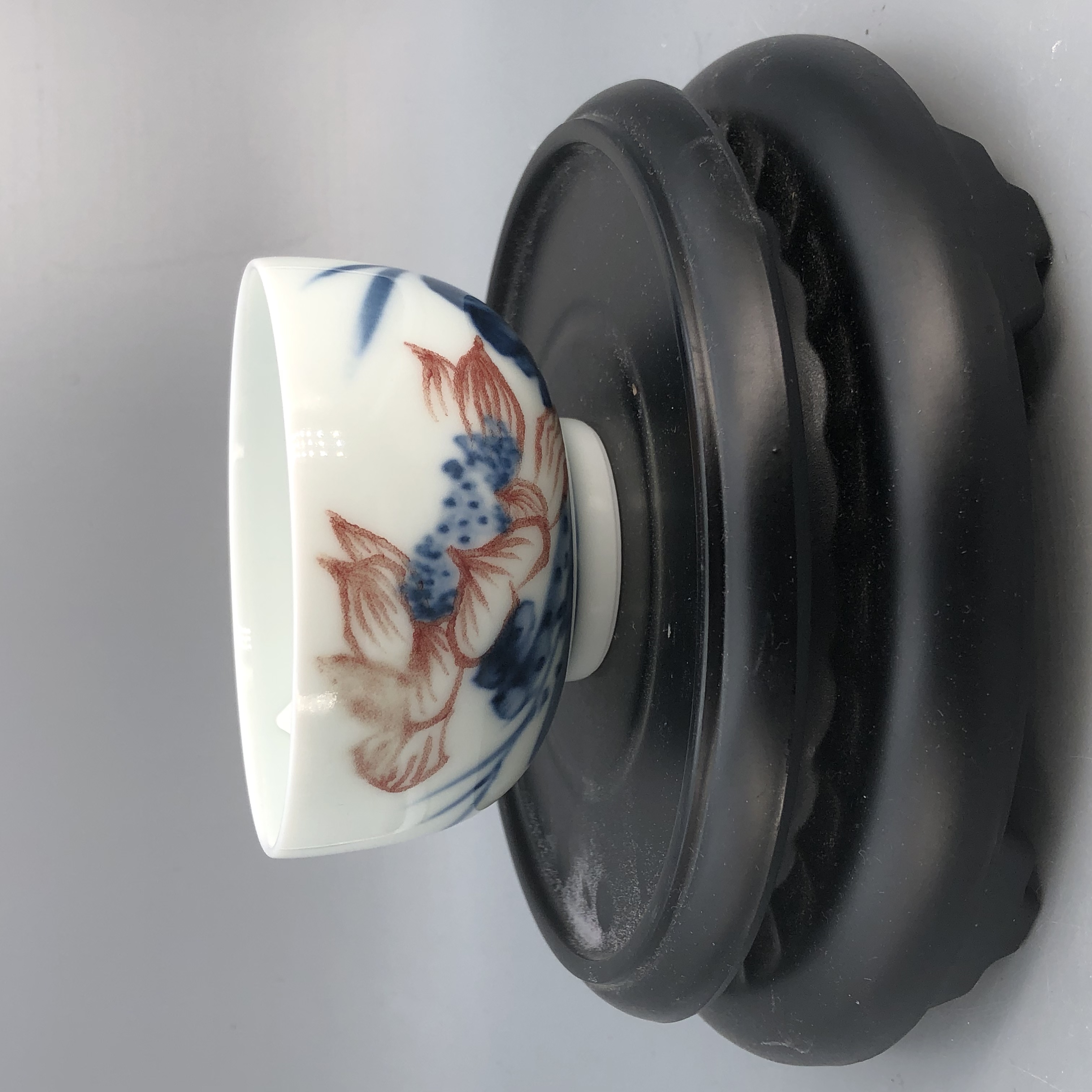 【画禅阁】青花釉下荷花主人杯 景德镇  瓷器 hcg0002