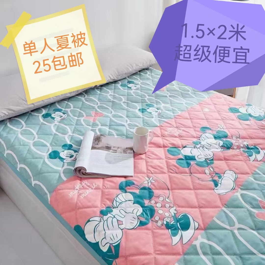 单人迪士尼乐园夏被 1.5×2±0.1米  实物拍摄微色差 