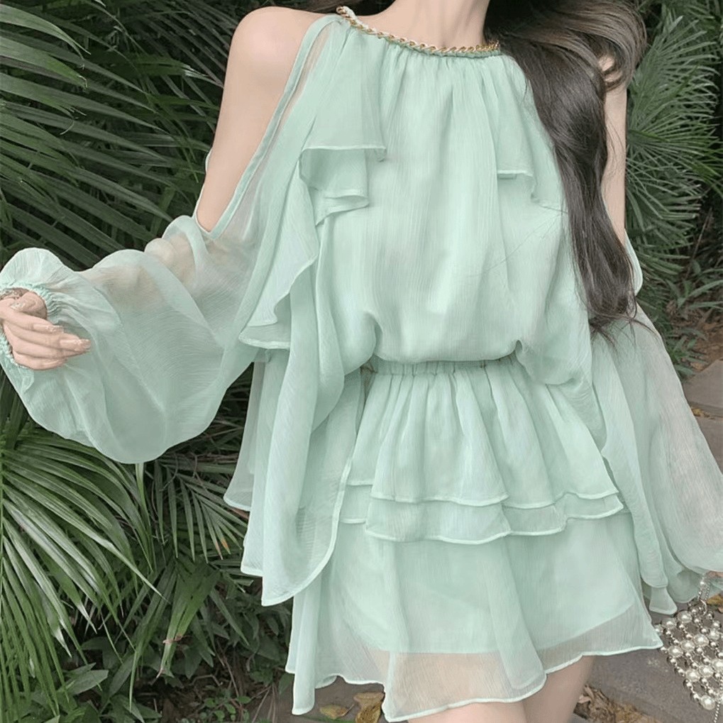 【A005】法式气质淑女公主裙套装2025春季新款时尚两件套