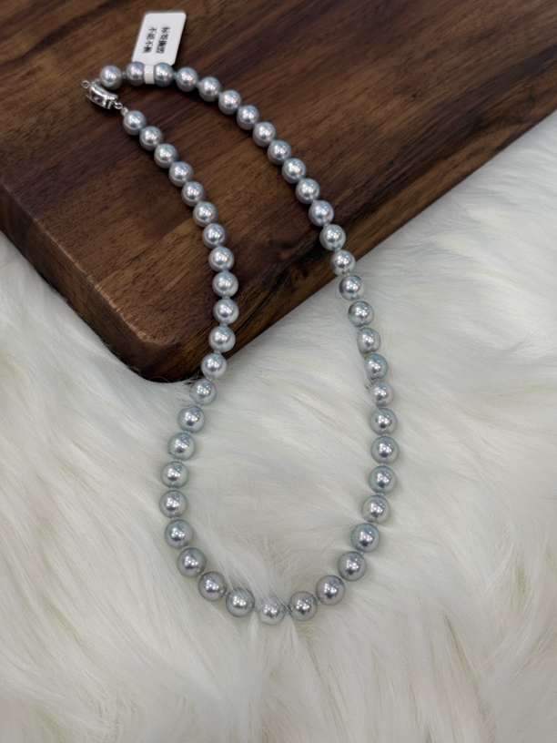 【8-8.5mm海水真多麻】超亮灯泡经典百搭洋气珠串