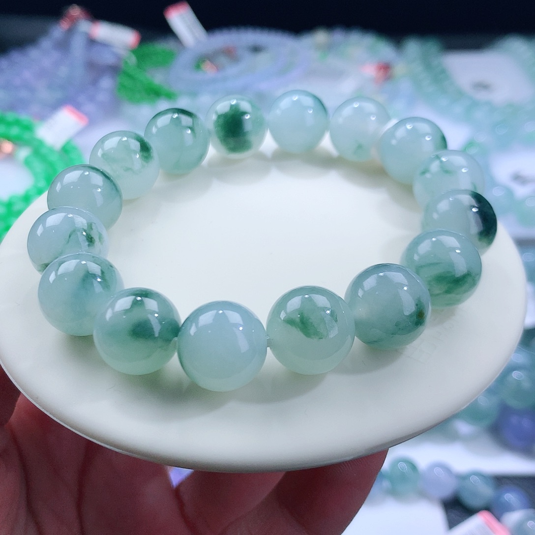 翡翠手串未镶嵌卡12.5